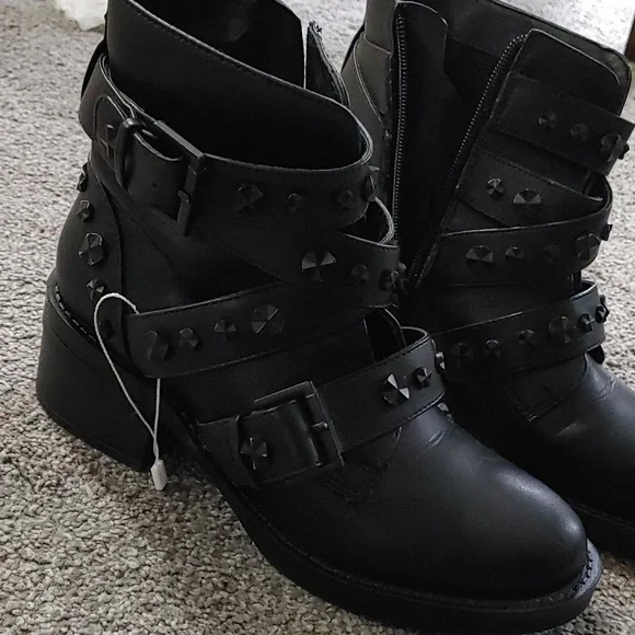 Guess 6.5M Moto Boots Black